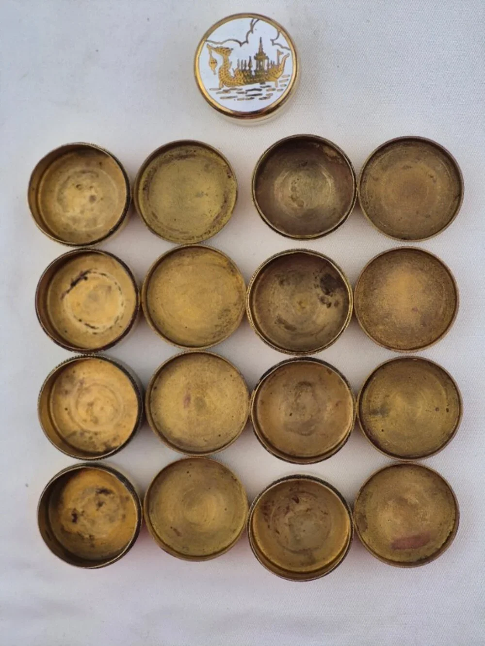 Vintage Brass Thailand Pill Box vintage brass